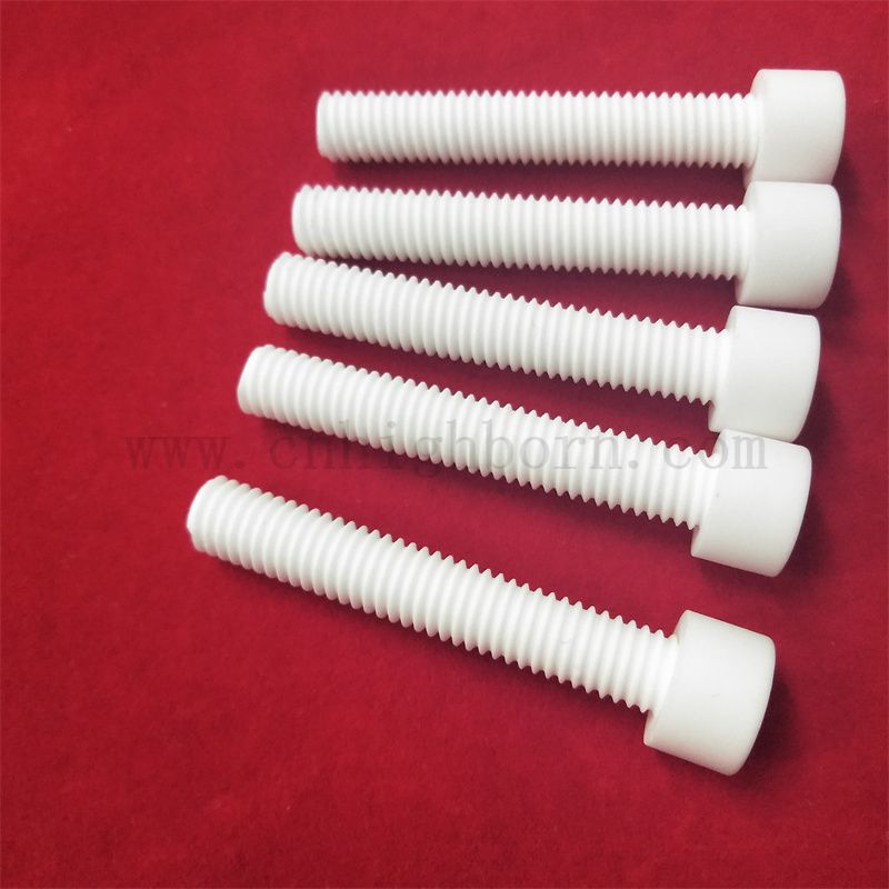 Dostosowywana ceramiczna śruba śruba z izolacją ceramiczną M10 Al2O3 pręt