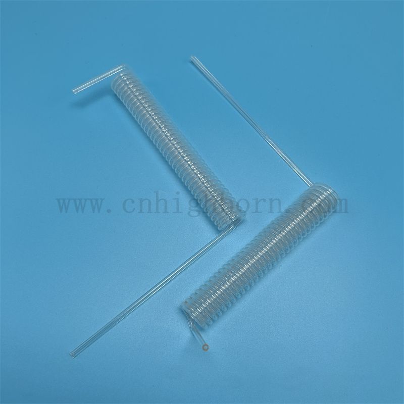 Zestaw ciepła Dostosowany przezroczysty złożony krzemionka kwarcowa szklana rura cewki