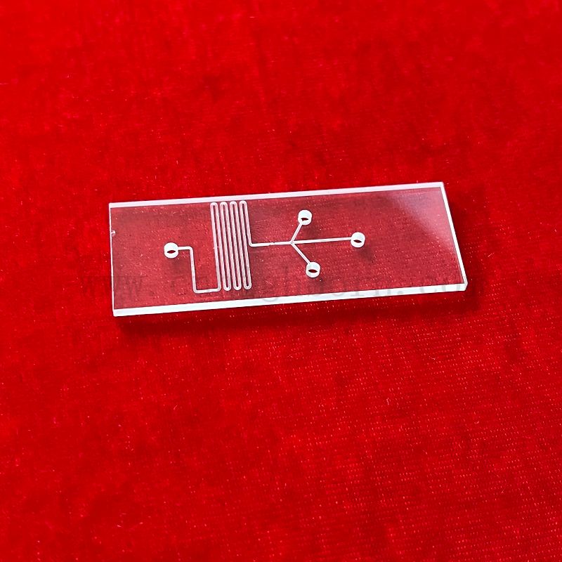 Kwarcowy szklany układ mikroprzepływowy do wykrywania spektrofotometrii ultrafioletowej mikroreactor