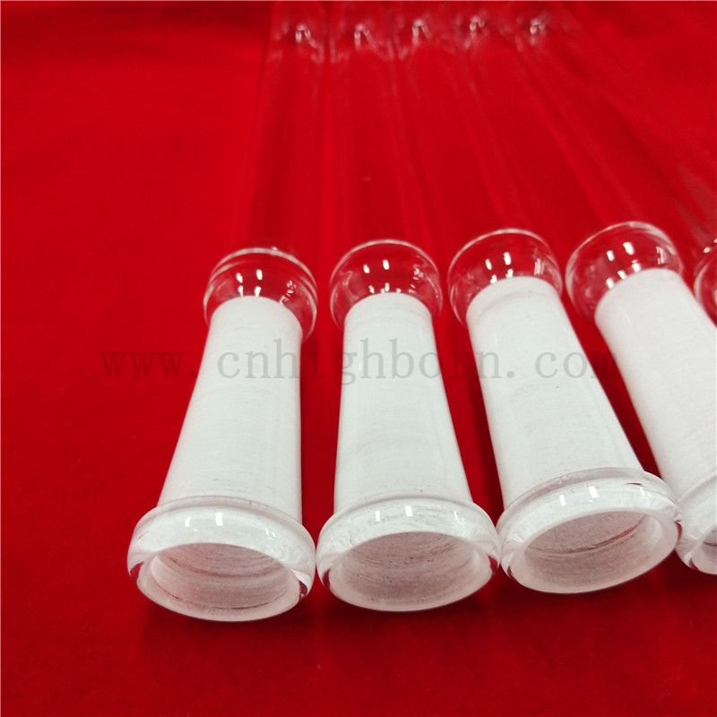 Odporność na ciepło Dostosowana szklana rurka kwarcowa z okrągłym dnem i standardowymi ustami