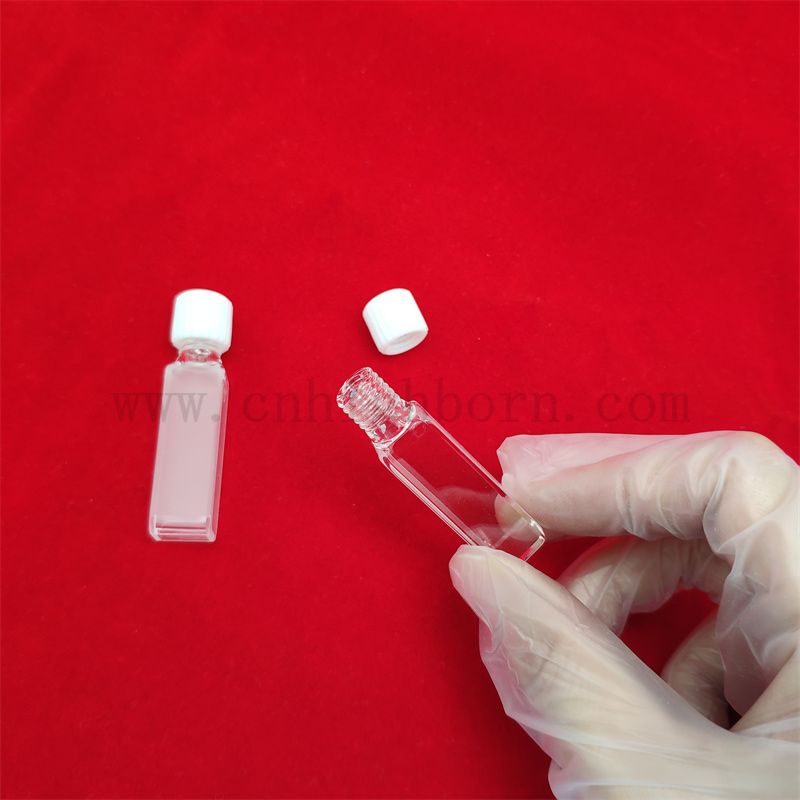 Standardowe przezroczyste optyczne szklane komórki 2 SYDY TRANINOWE KWALNE LABORORATOR GLABAWE SZKOLNE KWARTZ KUWETA KUVETA