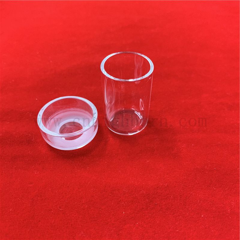 Odporność na ciepło przezroczysty kwarcowy szklany tygiel z czapką