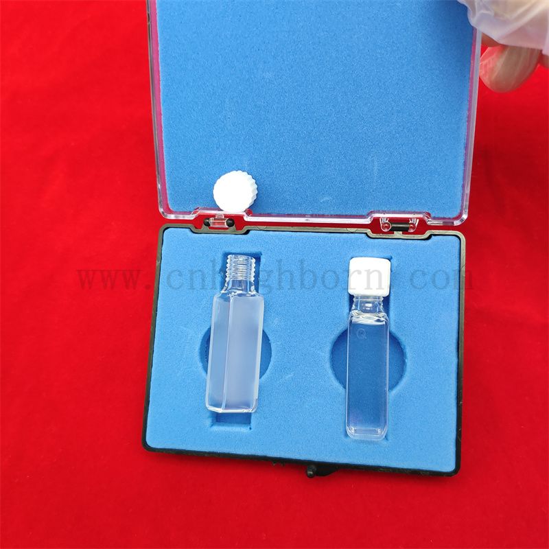 Standardowe przezroczyste optyczne szklane komórki 2 SYDY TRANINOWE KWALNE LABORORATOR GLABAWE SZKOLNE KWARTZ KUWETA KUVETA