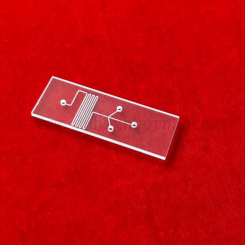 Kwarcowy szklany układ mikroprzepływowy do wykrywania spektrofotometrii ultrafioletowej mikroreactor