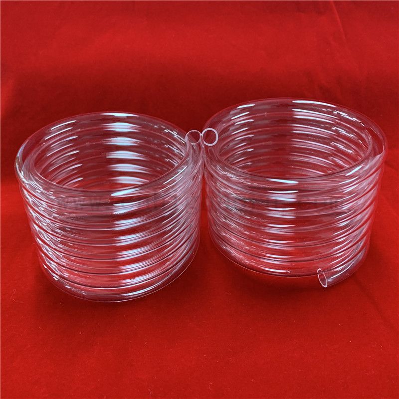 Odporność na ciepło przezroczoną krzemionkę kwarcową szklaną rurkę spiralną