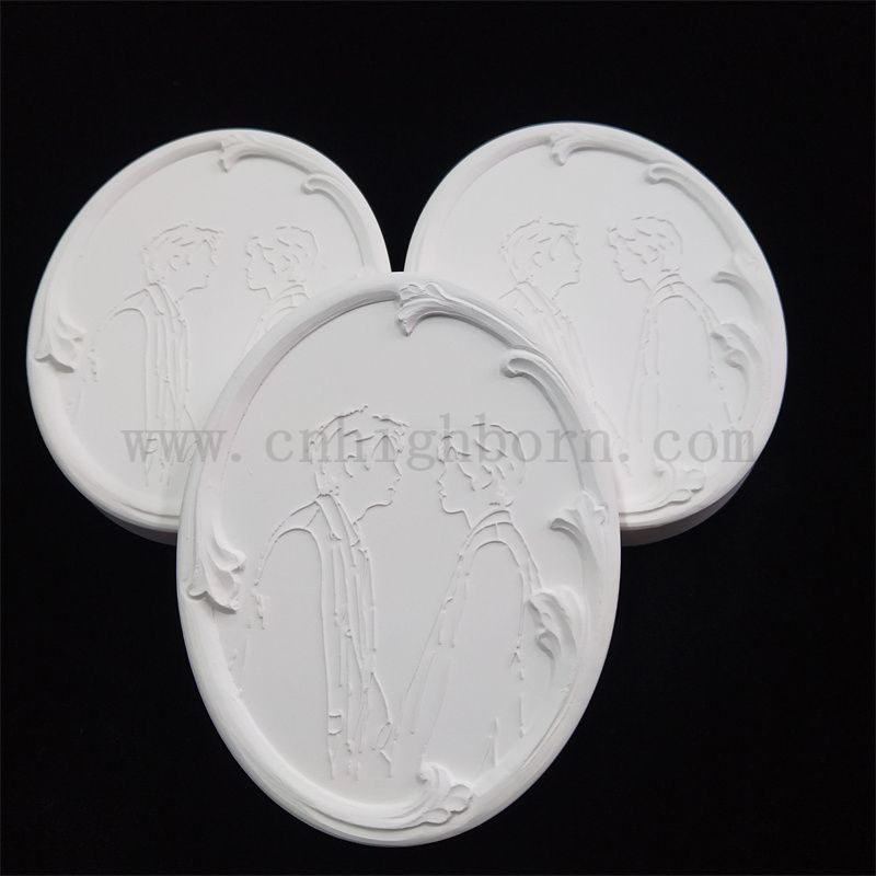 Dostosowane pojedyncze sylwetka aromat logo logo wyparowuje dysk gipsowy