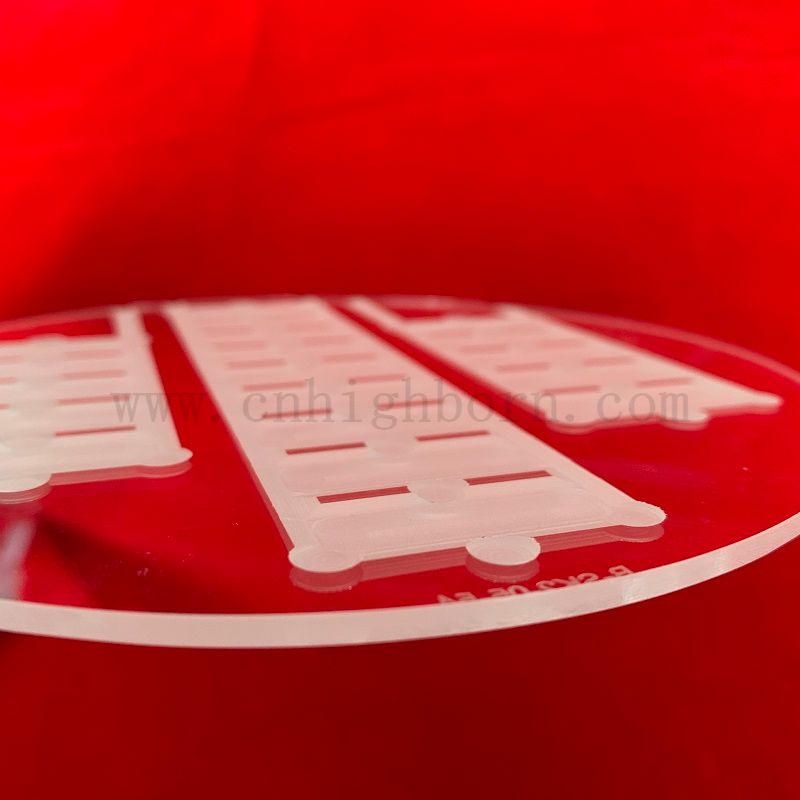 Szlifowanie okrągłego kwarcowego szklanego okna Polisowanie stopioną krzemionkę