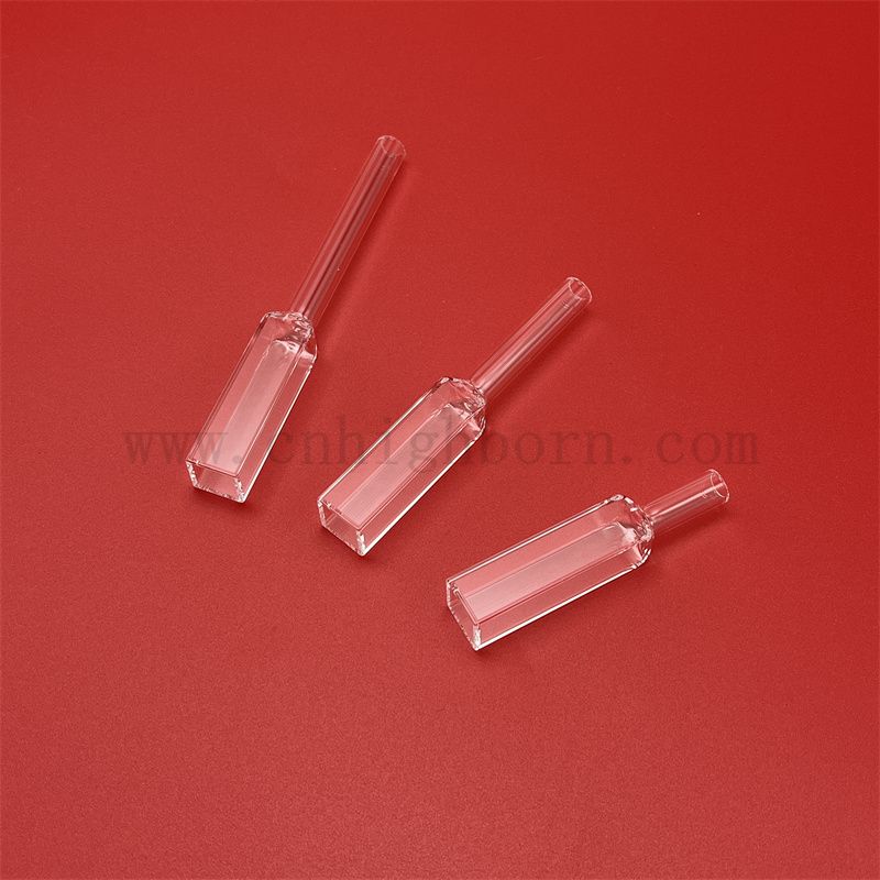 3 boki Przezroczysta transmitancja optyczna kwarc szklana kuwetka fluorymetr Fluorymetra z stopniowaną uszczelką