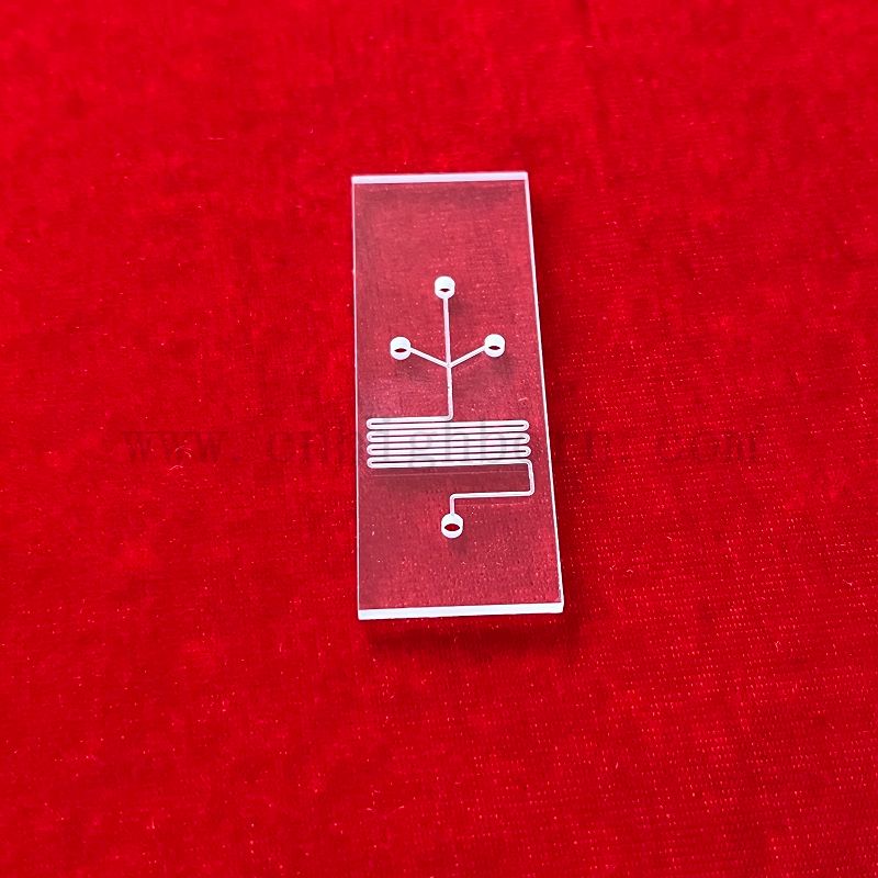 Kwarcowy szklany układ mikroprzepływowy do wykrywania spektrofotometrii ultrafioletowej mikroreactor