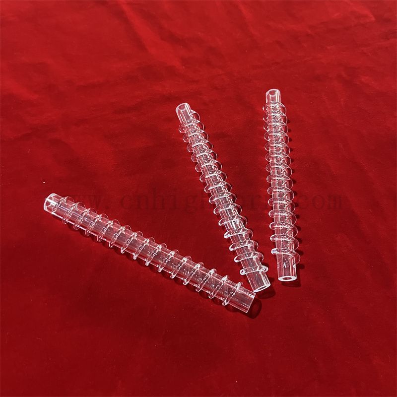 Okrągły kształt przezroczysty kwarcowy kwarc z krzemionką z dostosowaną prętem