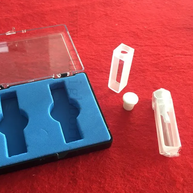 Q114 standardowe komórki 2 boki przezroczyste kwadratowe laboratorium UV 10 mm długość ścieżki kwarcowej szklana kuwetka