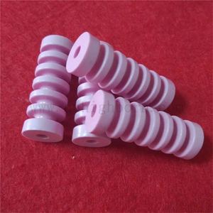 Odporność na zużycie 95% Pink AL2O3 Alumina ceramiczna przędza prowadząca kół