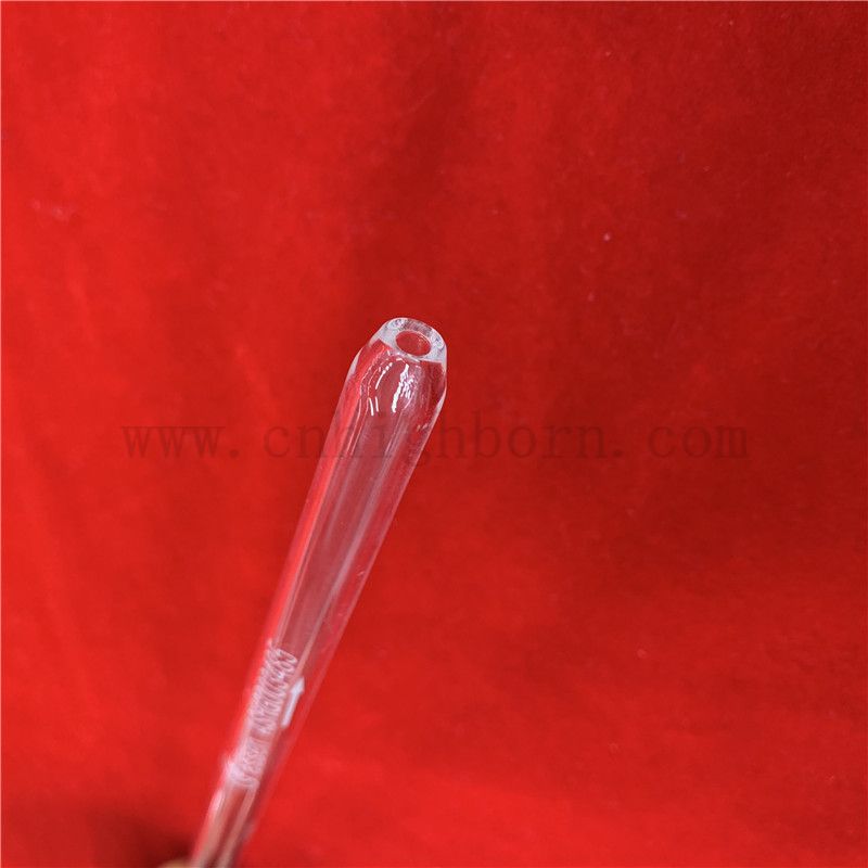 Dostosowana odporność na ciepło przezroczoną szklaną kwarcową rurkę krzemionkową z rysunkiem