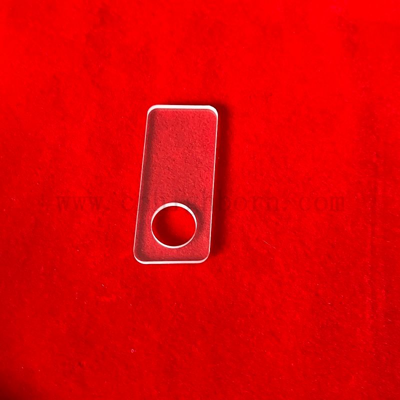 Przezroczysty kwarc szklany okrągły otwór na szlifowanie krzemionka