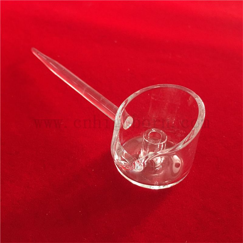  Przezroczysty stopionowy kwarc krzemionkowy o grubości 4 mm płaski dno z kubkiem wkładki
