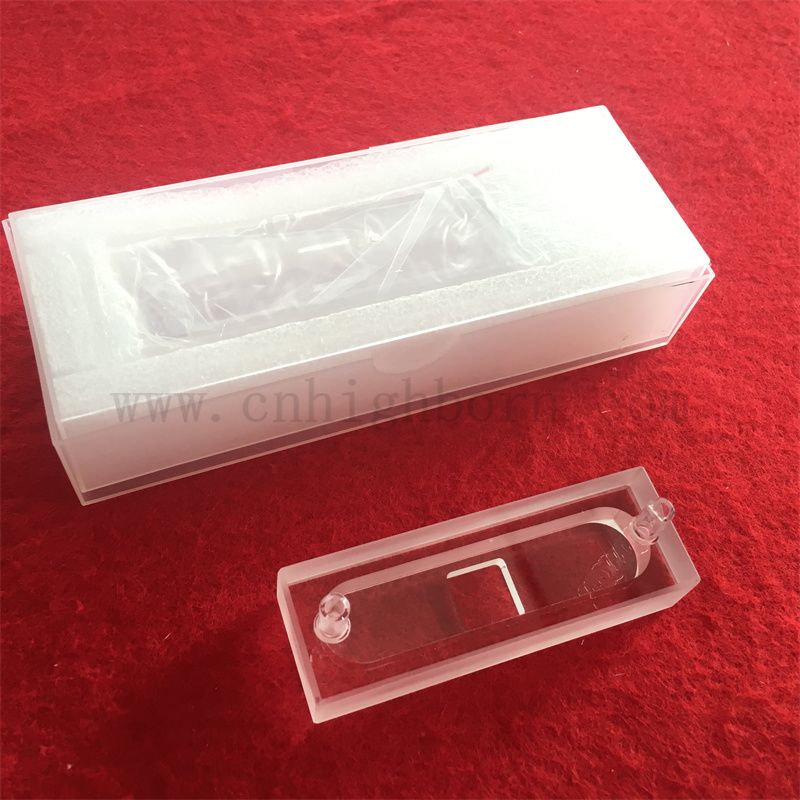 Niestandardowa komórka absorpcyjna Jakość HIQH Wysoka precyzyjna przezroczystą kuwetę szklaną szklaną komórkę optyczną