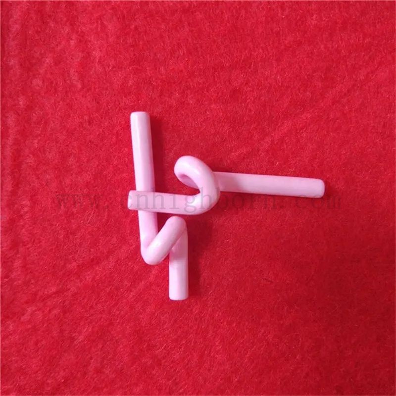 99% Ivory AL2O3 Alumina Ceramiczna Przewodnik po przewodnikach Tekstile Pigtail Tekstile Pigtail