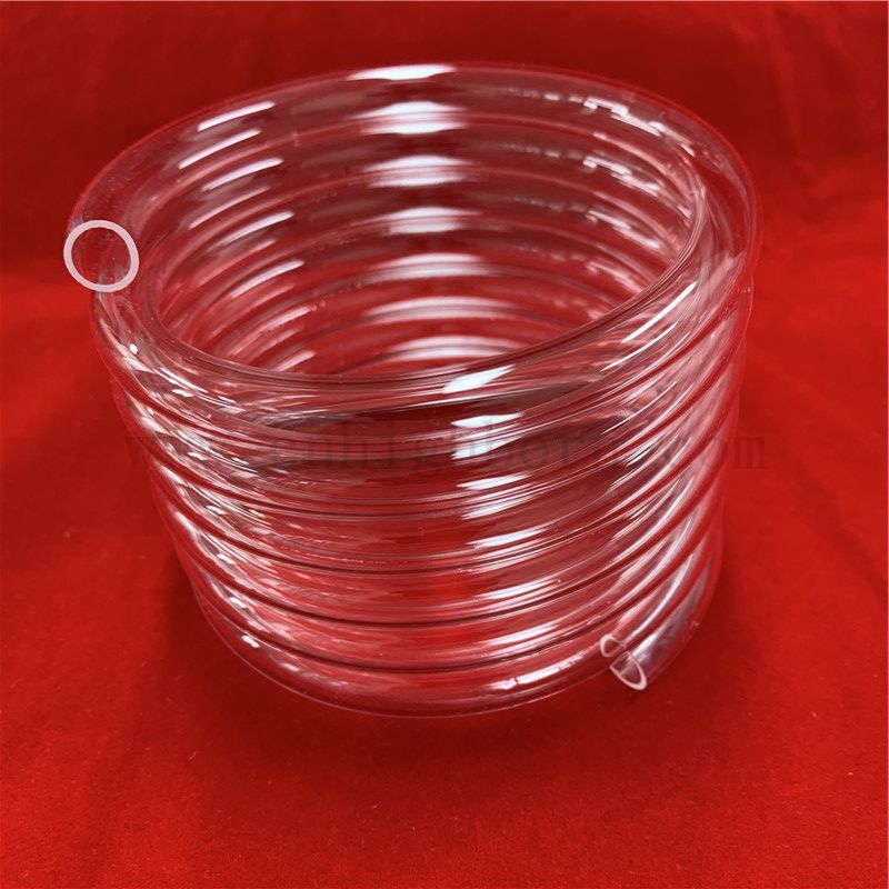 Odporność na ciepło przezroczoną krzemionkę kwarcową szklaną rurkę spiralną