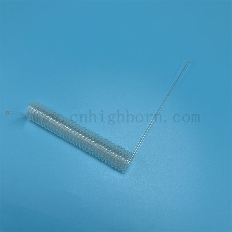 Zestaw ciepła Dostosowany przezroczysty złożony krzemionka kwarcowa szklana rura cewki