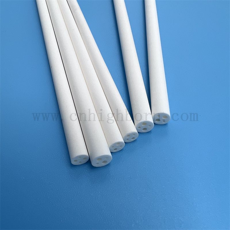 99% rurka tlenku magnezu MGO Ceramiczne rurki izolacyjne pręty dla 2 otworów 4 otwory