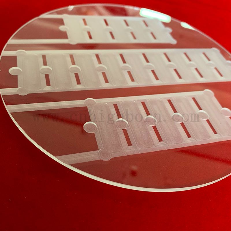 Szlifowanie okrągłego kwarcowego szklanego okna Polisowanie stopioną krzemionkę