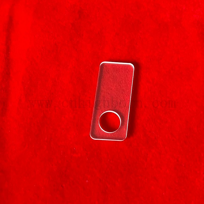 Przezroczysty kwarc szklany okrągły otwór na szlifowanie krzemionka