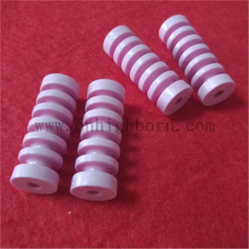 Odporność na zużycie 95% Pink AL2O3 Alumina ceramiczna przędza prowadząca kół