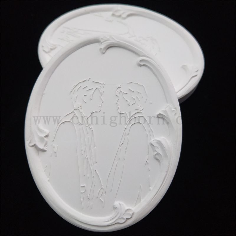 Dostosowane pojedyncze sylwetka aromat logo logo wyparowuje dysk gipsowy