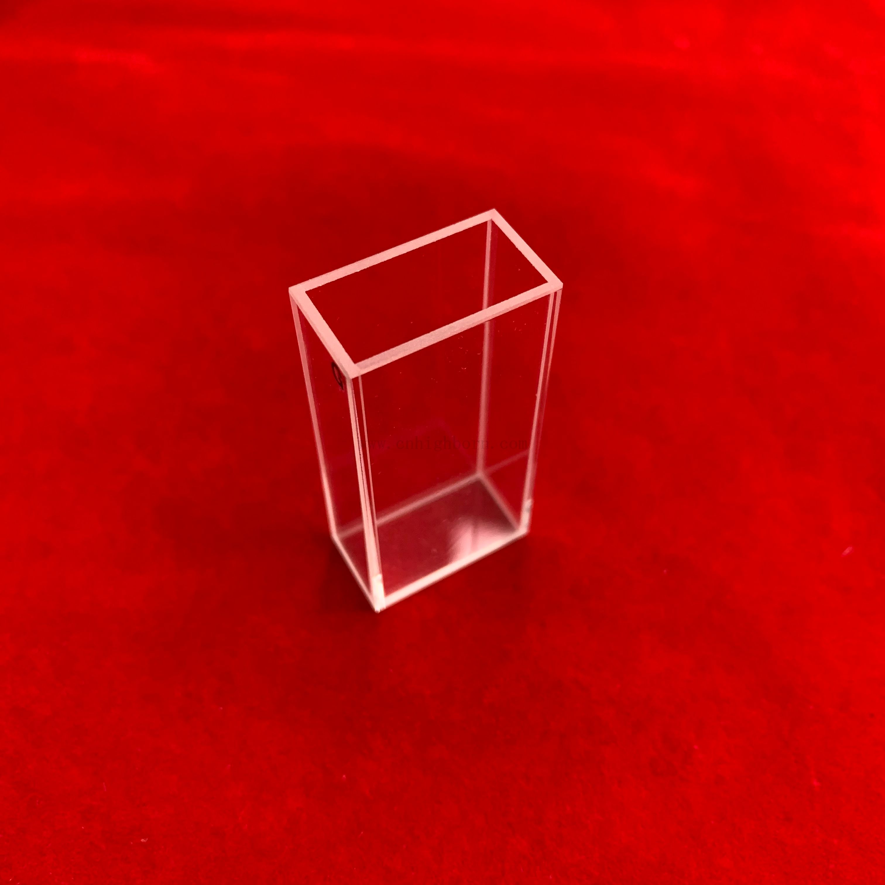 Clear optyczna spektrofotometr kuwety 7 ml kwarc szklana kuwetka standardowa komórka fluorometru z pokrywką