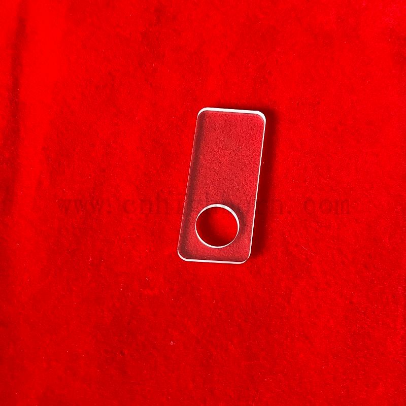 Przezroczysty kwarc szklany okrągły otwór na szlifowanie krzemionka