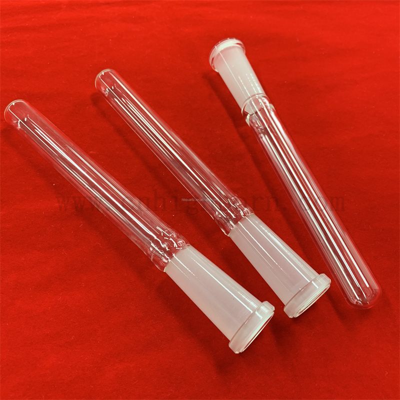 Przezroczyste standardowe końce Dostosowana długość okrągła dolna rura testowa kwarcowa