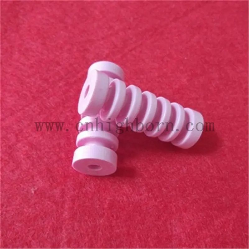 Odporność na zużycie 95% Pink AL2O3 Alumina ceramiczna przędza prowadząca kół