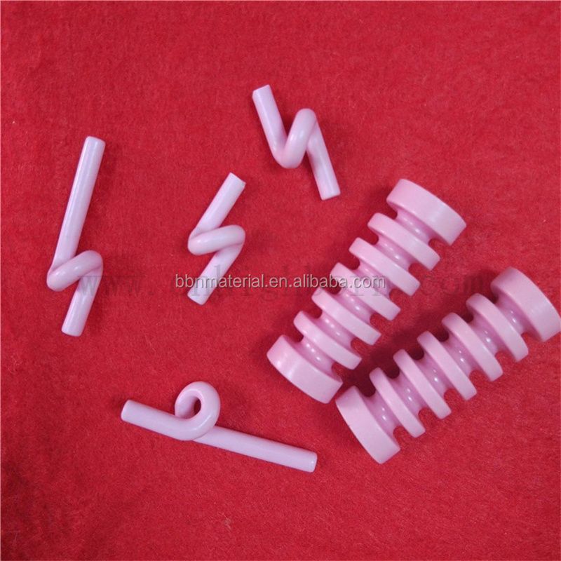99% Ivory AL2O3 Alumina Ceramiczna Przewodnik po przewodnikach Tekstile Pigtail Tekstile Pigtail