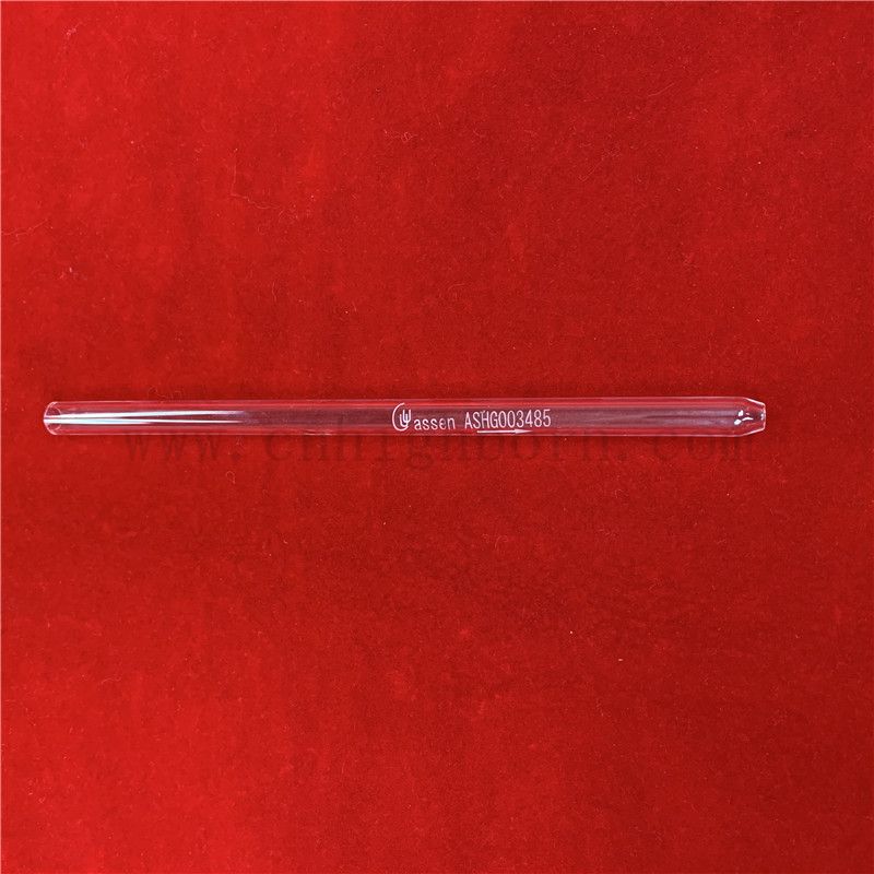 Dostosowana odporność na ciepło przezroczoną szklaną kwarcową rurkę krzemionkową z rysunkiem