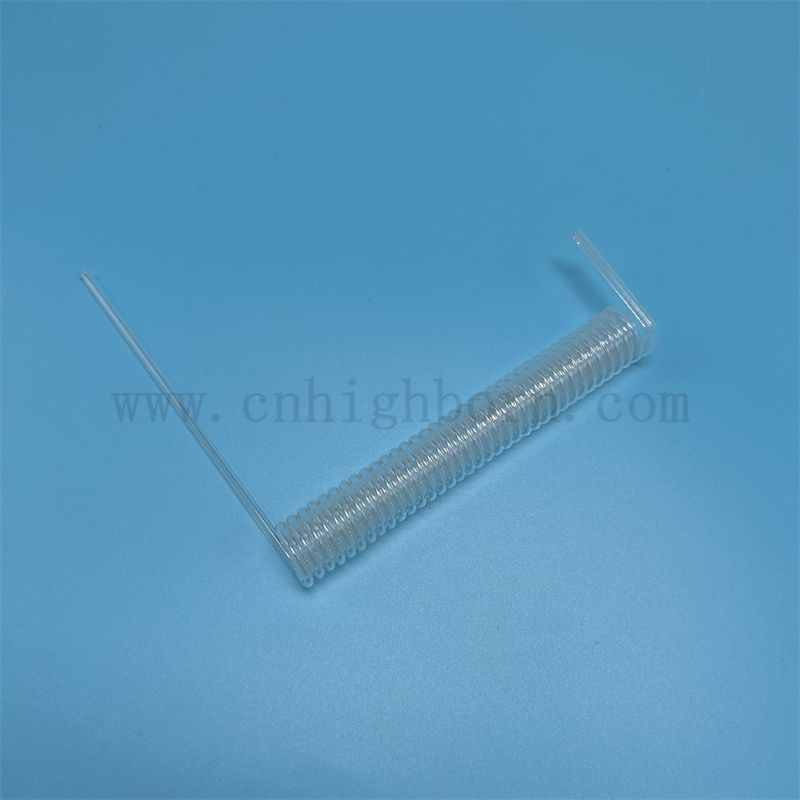 Zestaw ciepła Dostosowany przezroczysty złożony krzemionka kwarcowa szklana rura cewki