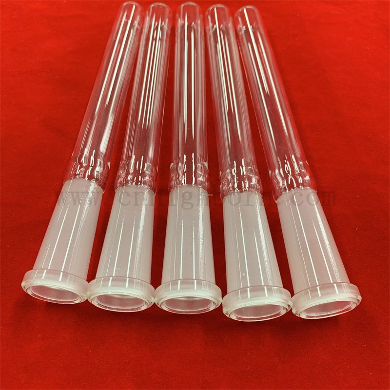 Przezroczyste standardowe końce Dostosowana długość okrągła dolna rura testowa kwarcowa