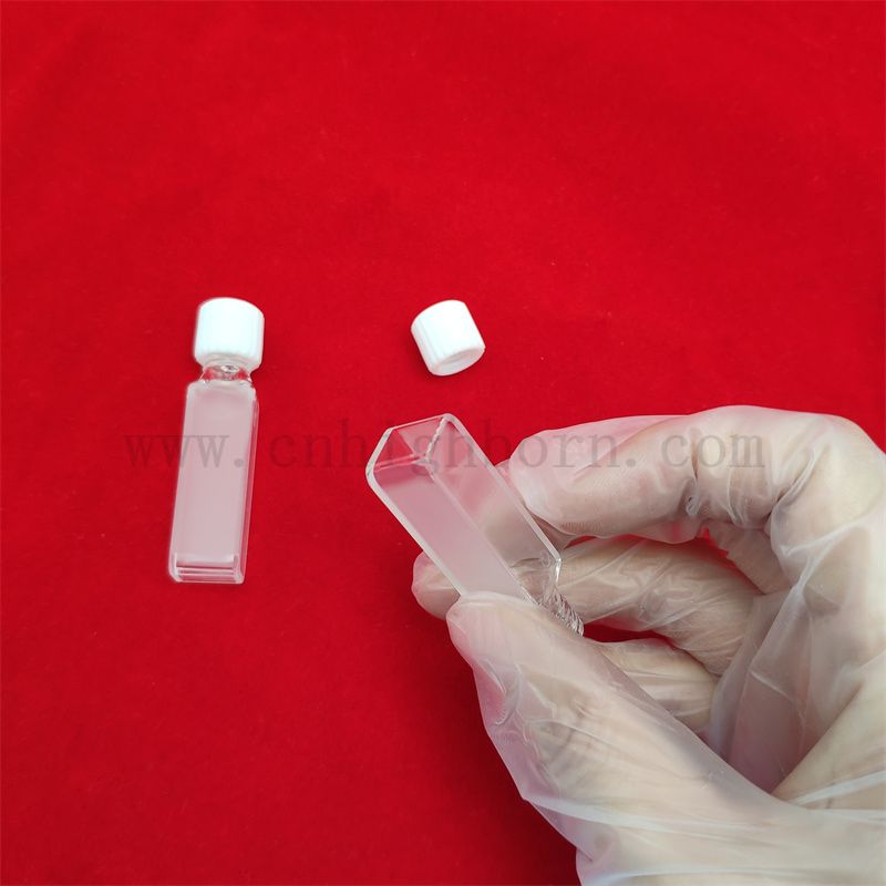 Standardowe przezroczyste optyczne szklane komórki 2 SYDY TRANINOWE KWALNE LABORORATOR GLABAWE SZKOLNE KWARTZ KUWETA KUVETA