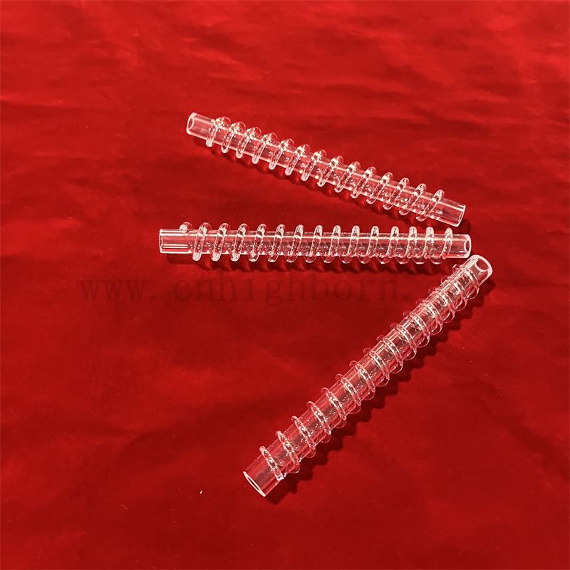 Okrągły kształt przezroczysty kwarcowy kwarc z krzemionką z dostosowaną prętem