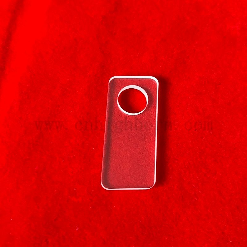 Przezroczysty kwarc szklany okrągły otwór na szlifowanie krzemionka