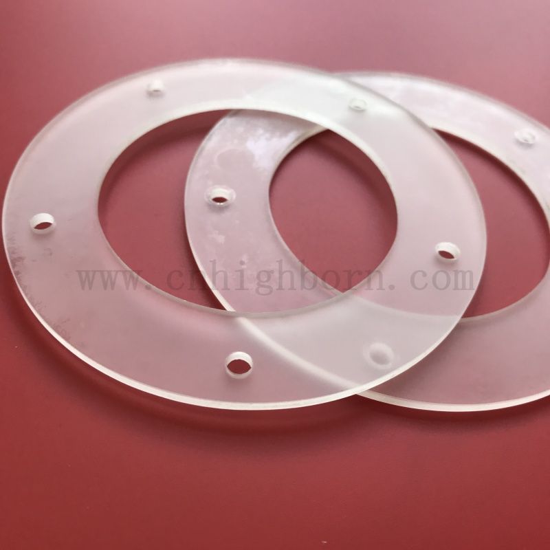 Dostosowany mroźny kwarcowy kołnierz z otworem do ogrzewania 