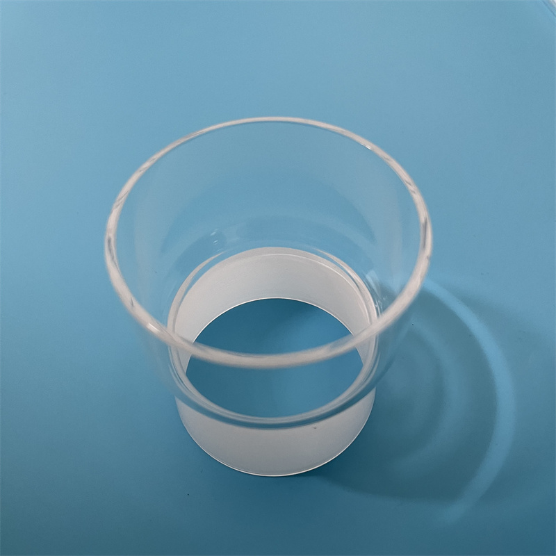 Dostosowana przezroczysta szklana rurka kwarcowa z matkowymi ustami