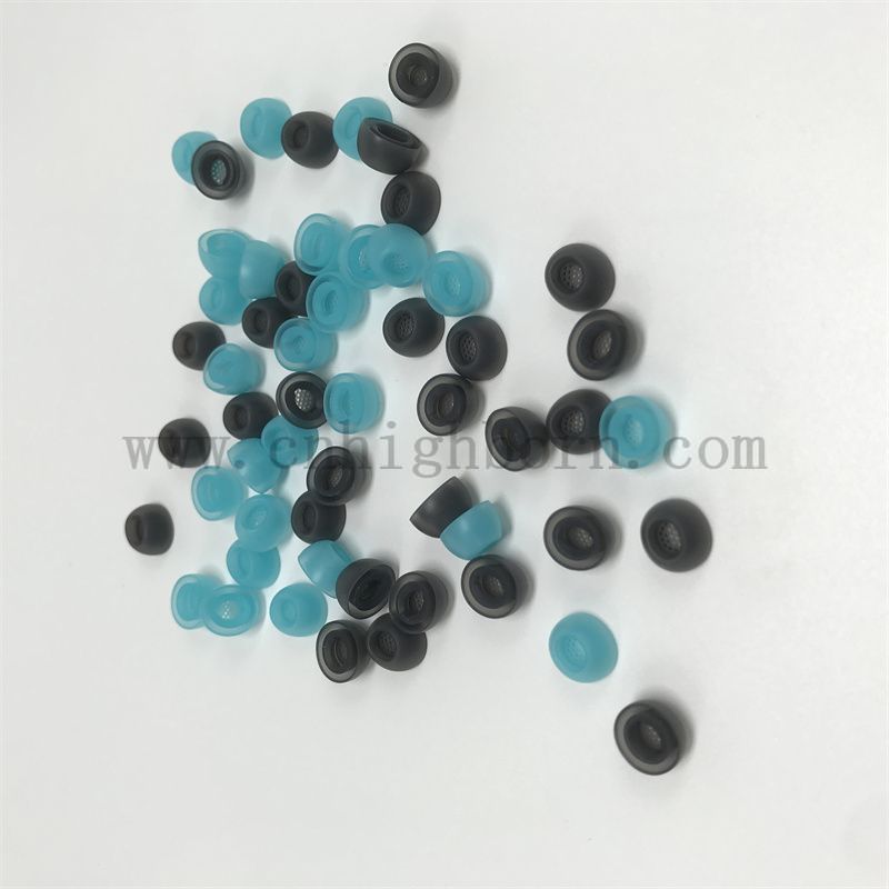 Niestandardowe wysokiej jakości miękkie i wygodne silikonowe gumowe zatyczki do uszu nakłada na słuchawkę do słuchawki