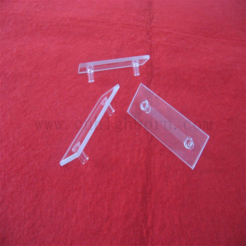 Dostosowywana kształt odporna na ciepło Kwarcowe kuwetę z krótkim złączem rurki