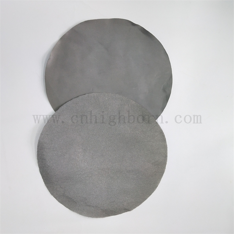 Odporne na wysoką temperaturę porowate dyski filtracyjne ze stali nierdzewnej Spiekany filc z włókien metalowych do filtracji chemicznej