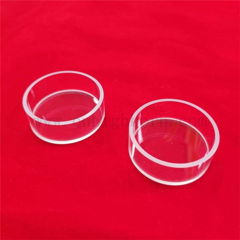 Przezroczyste komórki kwarcowe do pomiarów odbicia 12 ml cylindryczne komórki szklane okrągłe spektrofotometr kwarcowa kuwetka