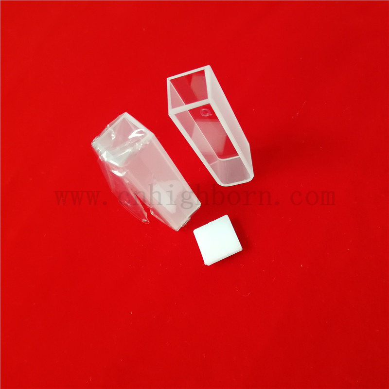 Laboratoryjne okrągłe dolne standard Q104 Optyczne szklane ogniwo przepływowe 3,5 ml spektrofotometr kwarcowy szklana kuweta