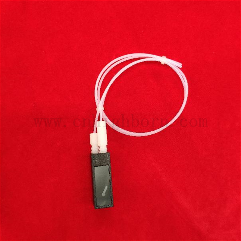 Q624 Standardowy mikro kwarc szklany kuwetka 10 mm długość ścieżki Czarna ściana Unikaj światła maskowania ciągłego przepływu komórki 