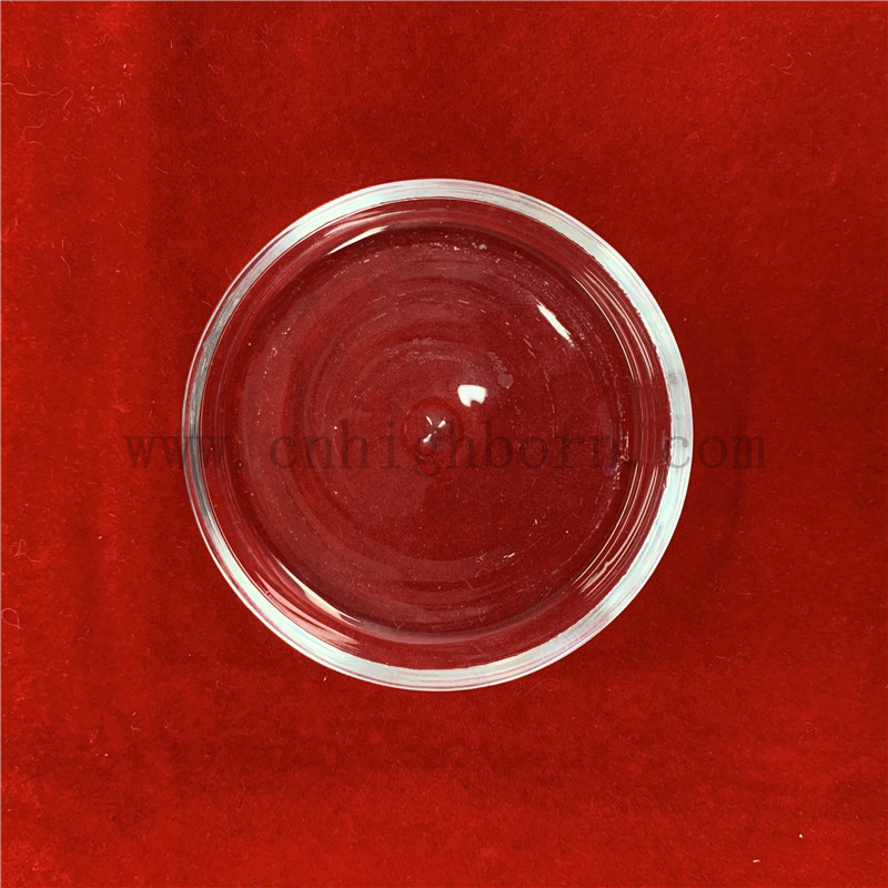 Laboratorium Użyj odporności na ciepło przezroczyste okrągłe kwarcowe szklane danie Petriego