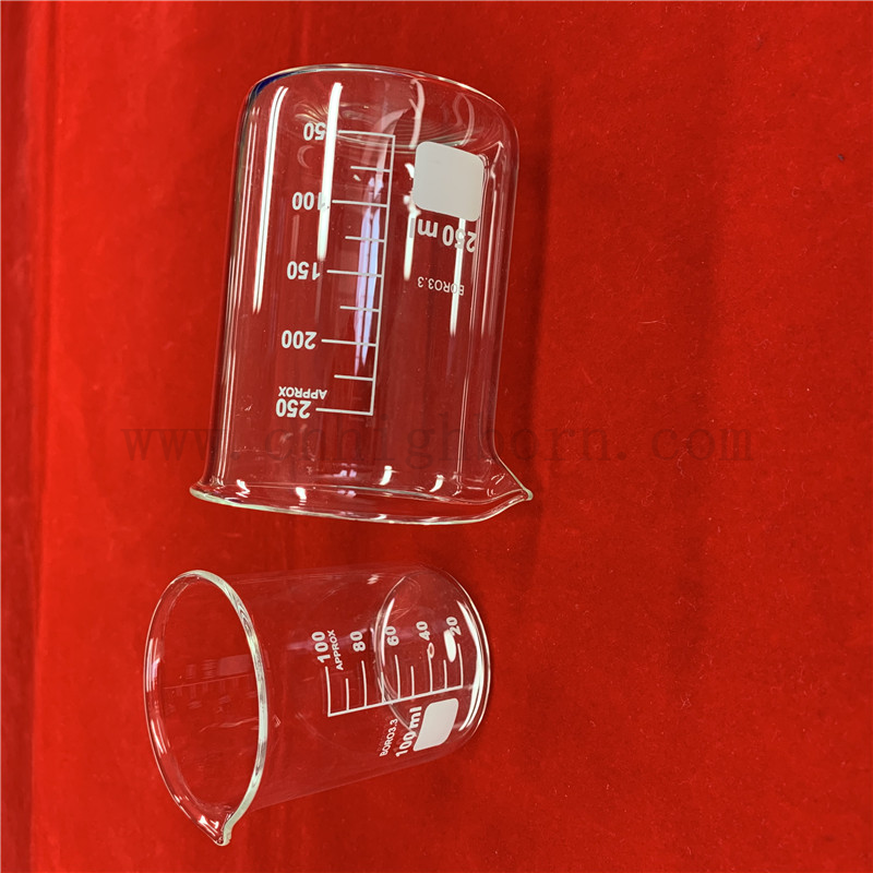 Wyczyść skalowana laboratoryjna wysoka borokrzemowa szklana zlewka