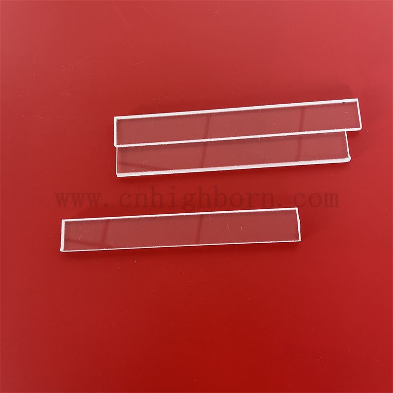 Chemia odporność na korozję prostokąta przezroczysty kwarcowy arkusz szklany